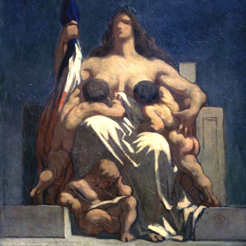 Honoré Daumier - La République nourricière, 1848